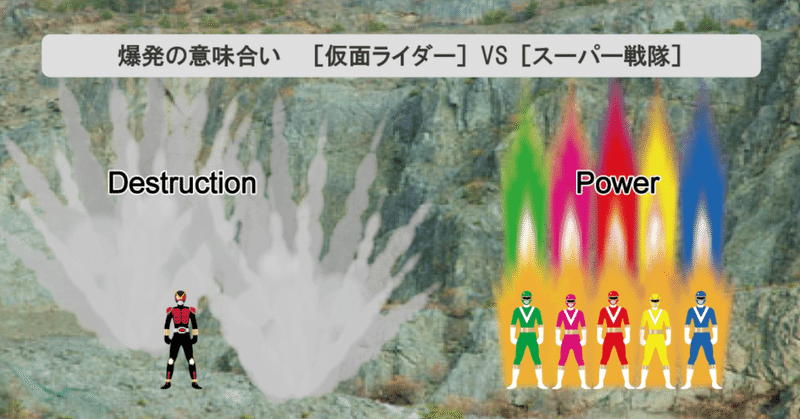 仮面ライダーとスーパー戦隊の爆破表現の意味合い。