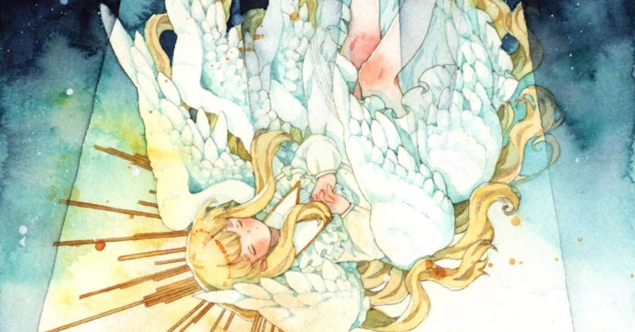 守護天使パステル画[原画]最終値下げ サテン】 守護天使パステル画[原画]お値引しました 🌵