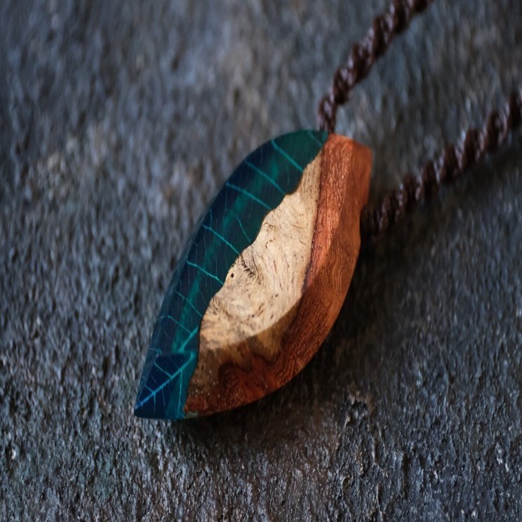 紡がれる物語【エデンリフの葉脈石】｜ウッドレジン 753WORKS〈ナゴミ
