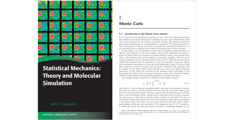 Statistical Mechanics: Theory and Molecular Simulation Chapter 7 - Monte Carlo