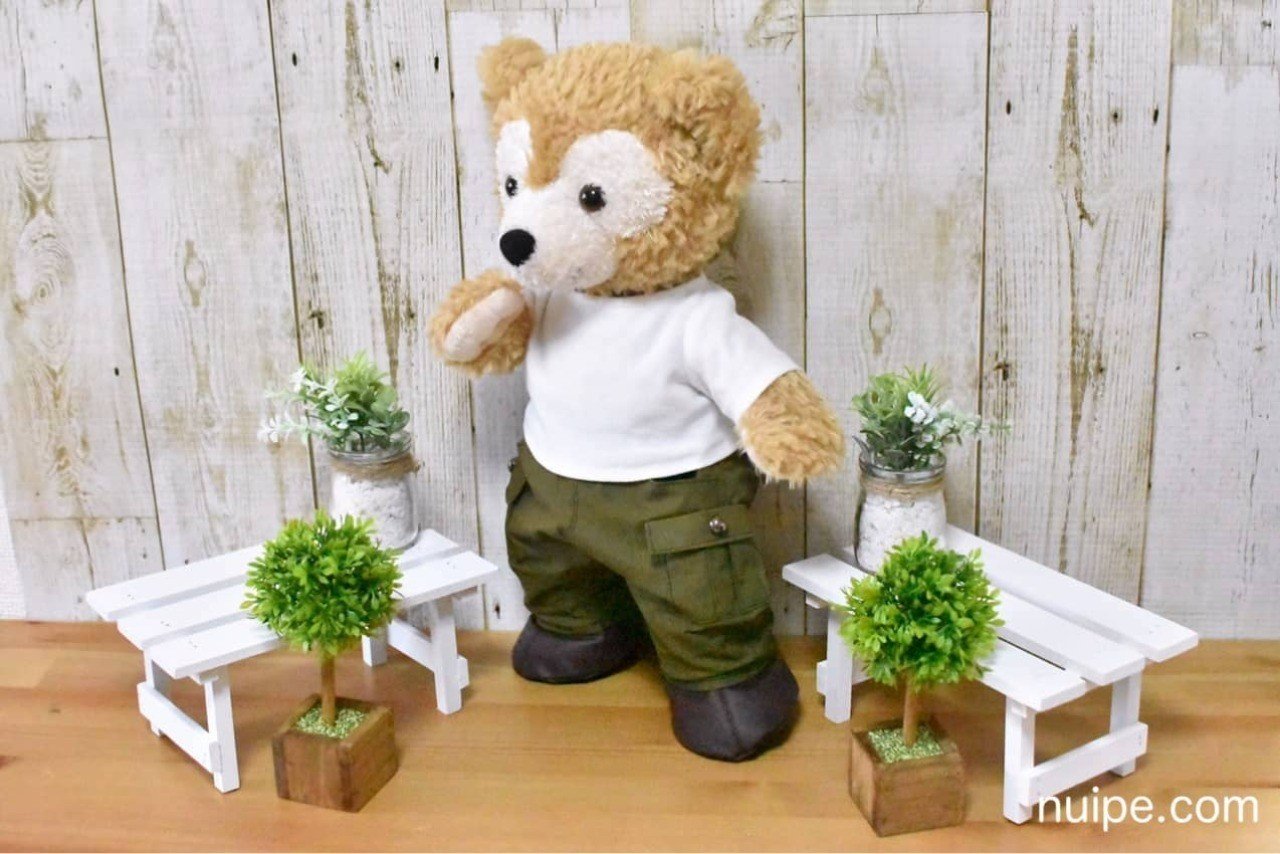 ダッフィーサイズ カーゴパンツ ズボン の型紙 ぬいぺ Note