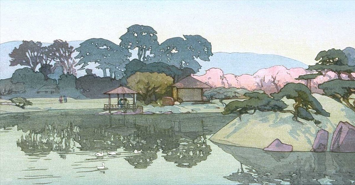 染絵 「夕焼け」 日下田 博 作