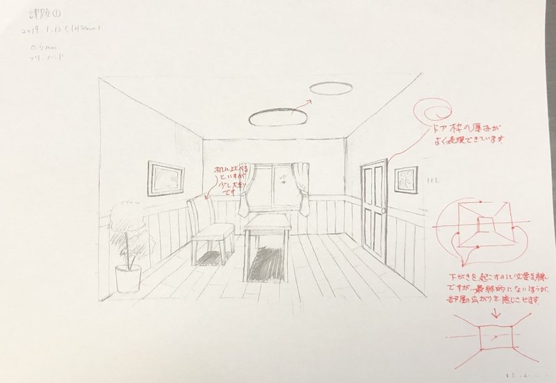 手書きパース講座part1 第一回課題を経て Aima Note 手書きパース講座part1 第一回課題を経て Aima Note