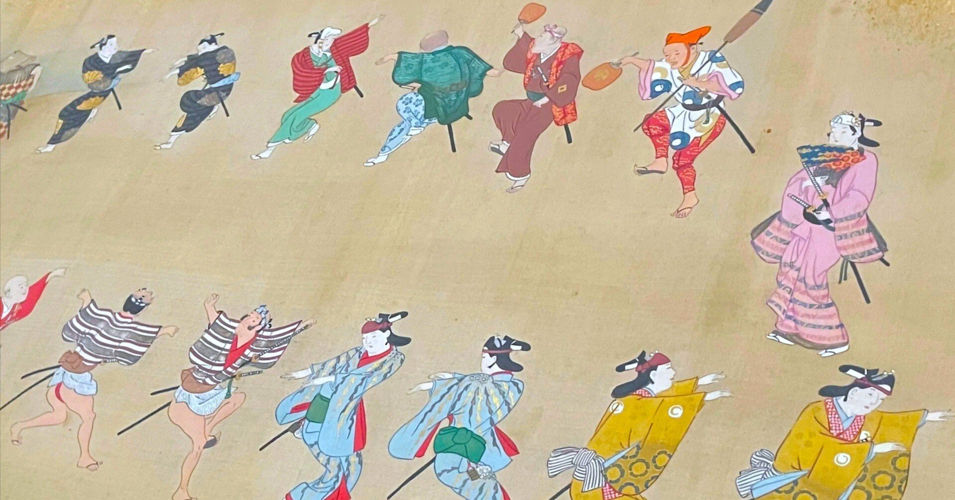 浮世絵の元祖・菱川師宣の、盆踊りを描いた『風俗図巻』｜かわかわ