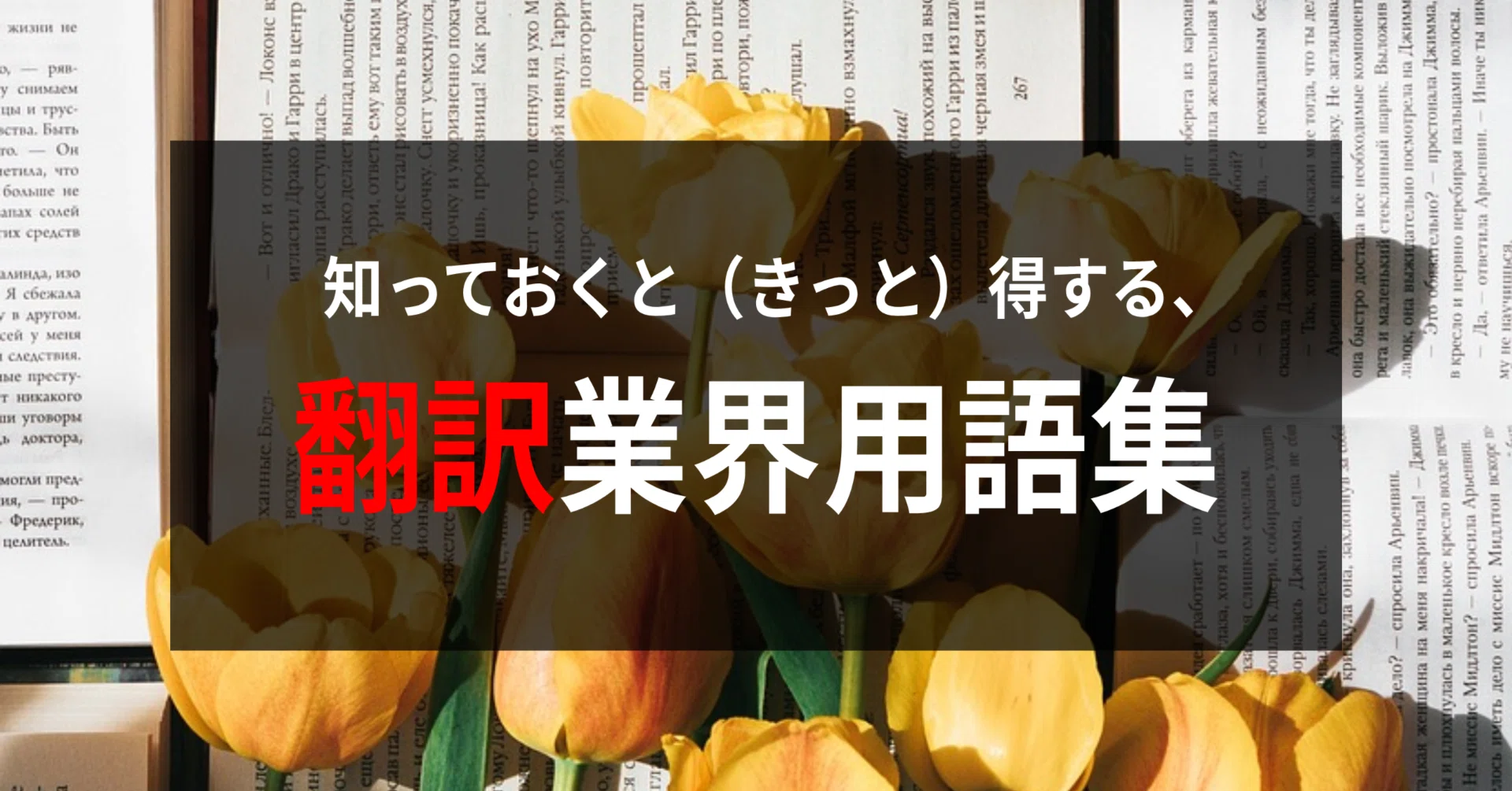 知っておくと（きっと）得する、翻訳業界用語集｜翻訳会社テクノ・プロ
