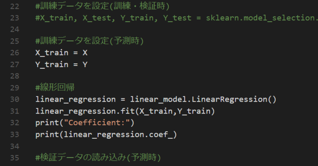 Scikit Learnで線形回帰分析するテンプレプログラム 箕輪 旭 Note