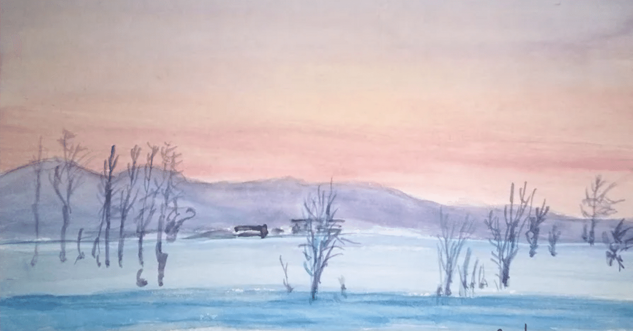 油絵 絵画 【冬の川】 冬景色(新十津川町)｜北海道の熊おやじ〜北海道の179市町村の歴史と