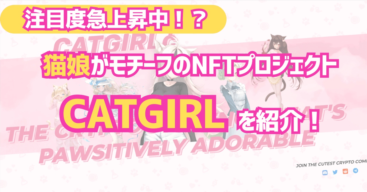 注目度急上昇中！？CATGIRLについて紹介｜Futa@暗号通貨マニア