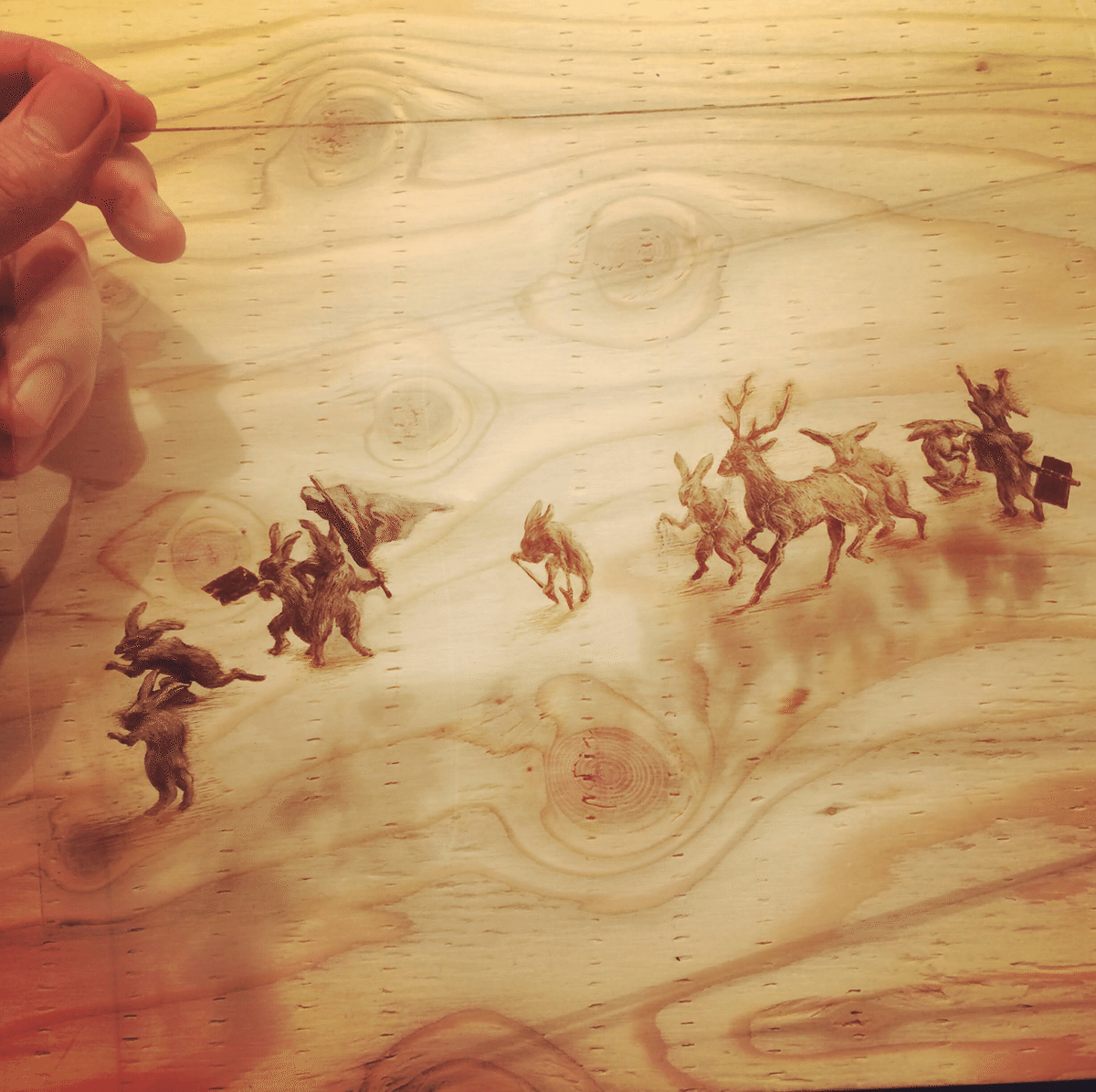 多層ガラス絵のテクニック−1 「裏側から描く／積層する」｜齋藤悠紀