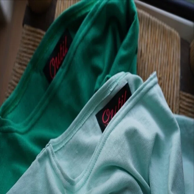 1枚でラフに！カジュアルな半袖バスクT 【OUTIL 】tricot aast short 