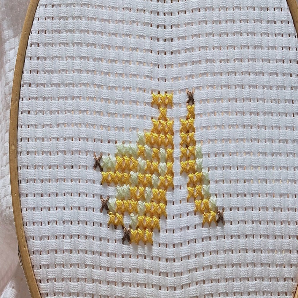 7月、バナナの図案を考えていました｜あかね｜刺しゅうする人