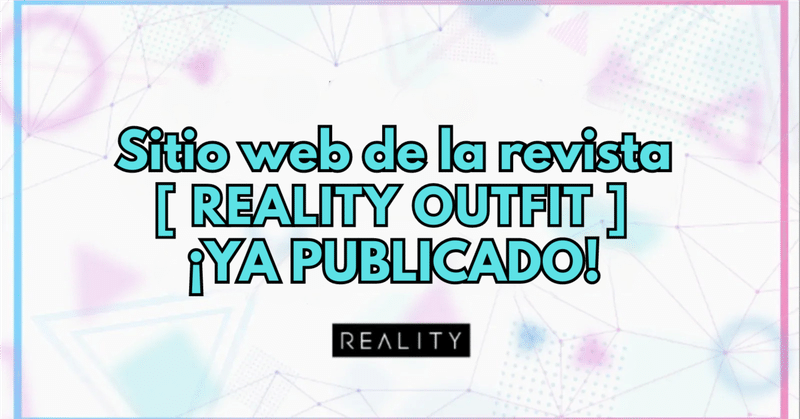 Revista web REALITY Outfit