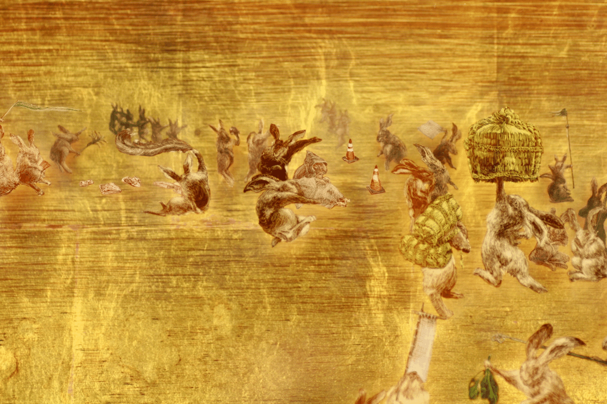 多層ガラス絵のテクニック−2 「グランドを針で掻き落とす」｜齋藤悠紀