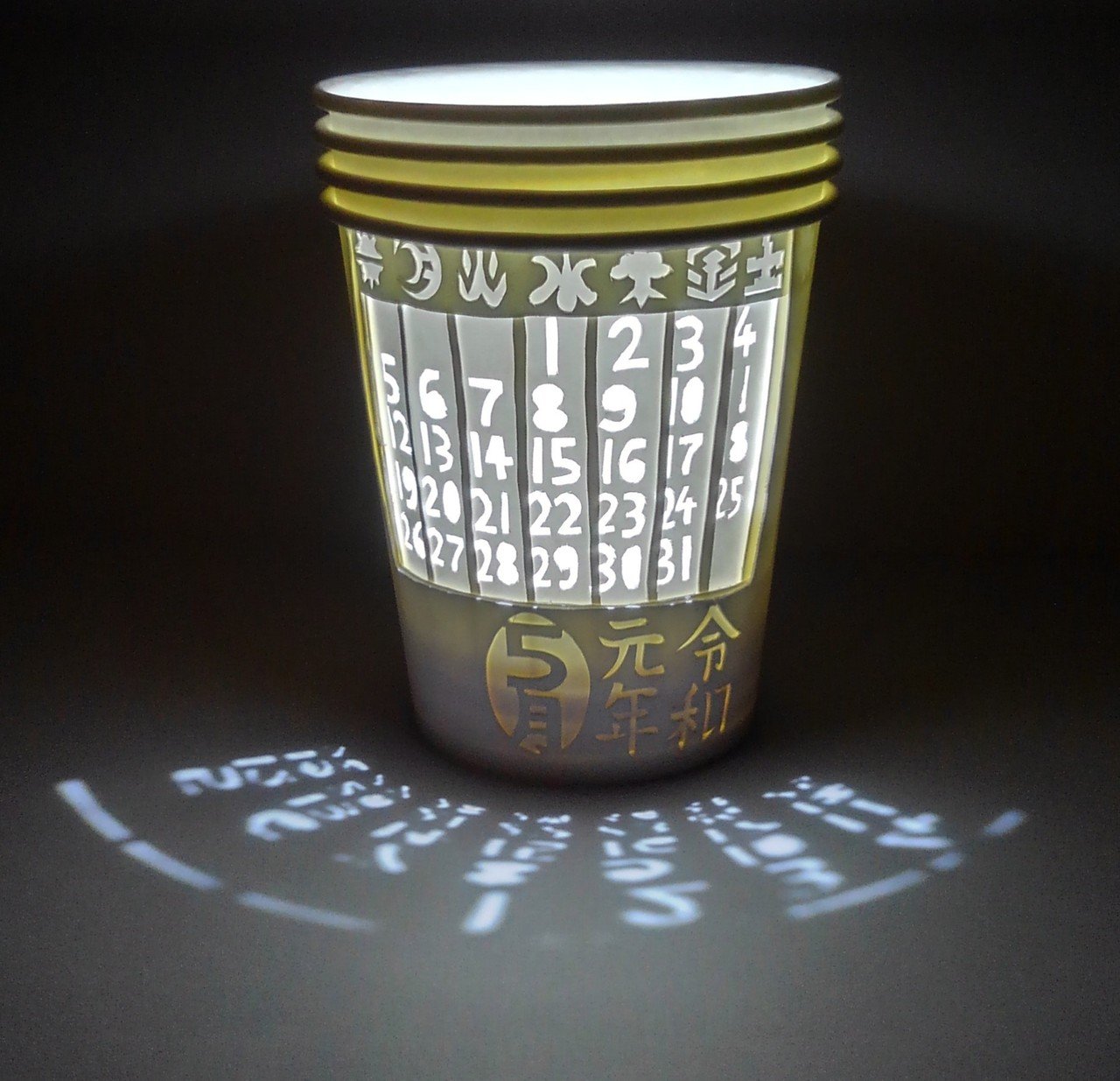 紙コップ切り絵 カレンダー 19年4月14日製作 令和元年5月と平成31年4月 日曜始まりと月曜始まり 神子風太郎 Note