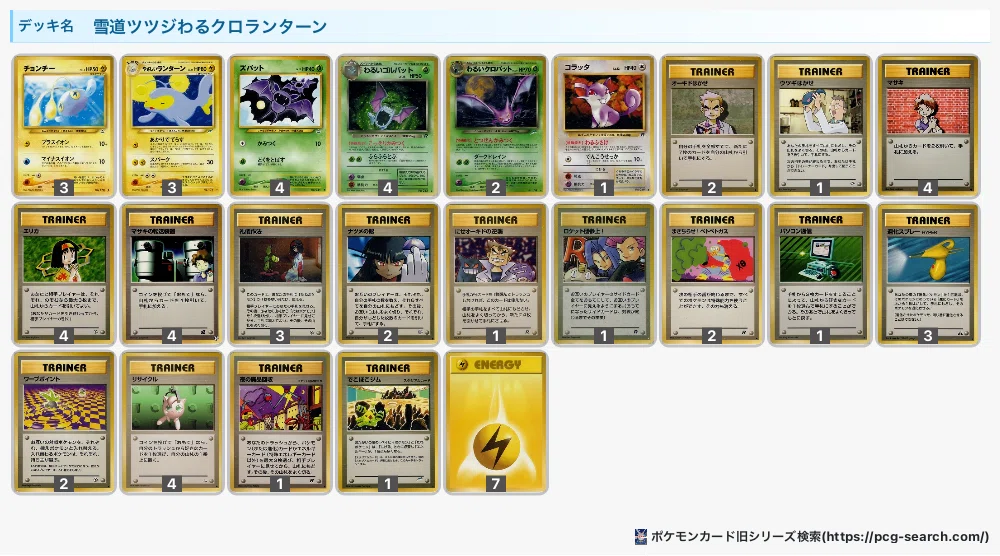 ポケモンカードゲーム わるクロランターン 旧裏 デッキ ポケカ 「雪道ツツジわるクロランターン」&旧裏非公認大会 BMうずまき