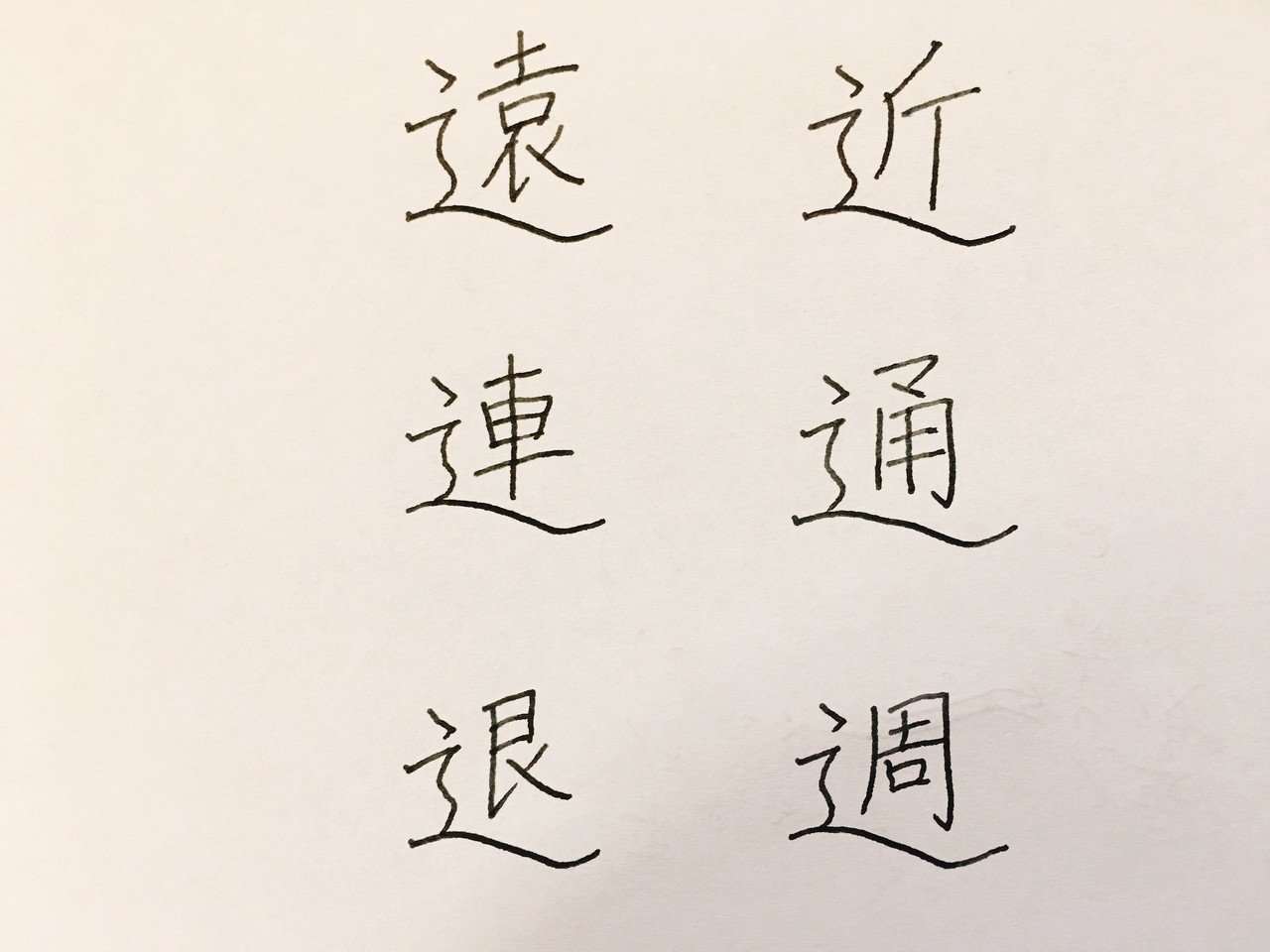 丁寧な字講座 しんにょうの書き方 りおん Note