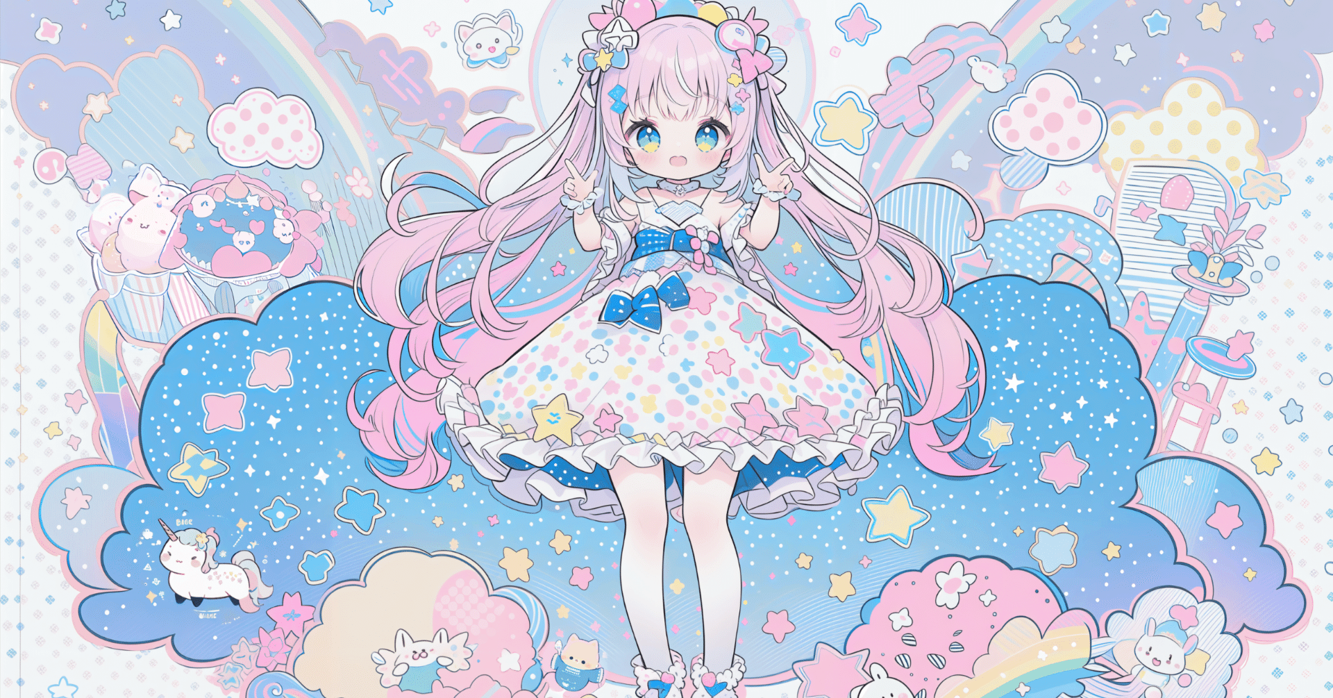 StableDiffusionのゆめかわプロンプトでAIイラスト生成｜juno