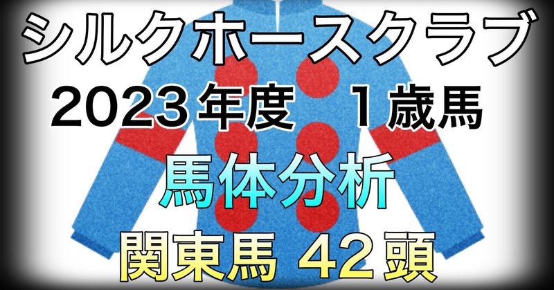 シルクホースクラブ　2023年度　募集馬　馬体分析　馬体診断　関東馬　42頭