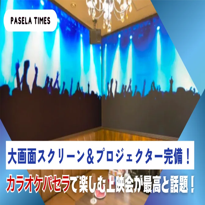 大画面スクリーン＆プロジェクター完備！カラオケパセラで楽しむ上映会