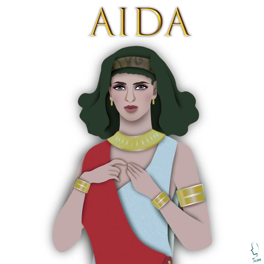 イラスト Aida ジュゼッペ・ヴェルディのオペラより『アイーダ』のイラスト🎨｜輝っち