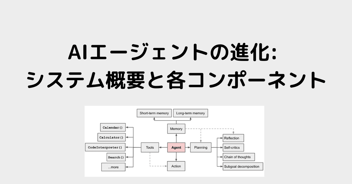 AIエージェントの進化: システム概要と各コンポーネントの解説