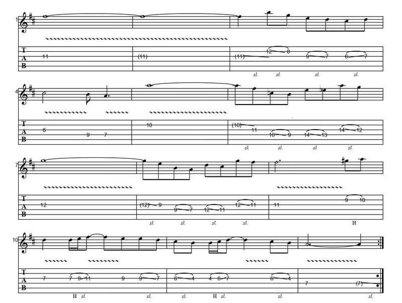 ギター G線上のアリア Tab譜 Vebe Note ギター G線上のアリア Tab譜 Vebe Note