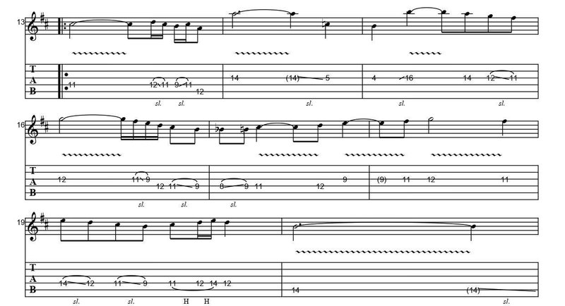 ギター G線上のアリア Tab譜 Vebe Note