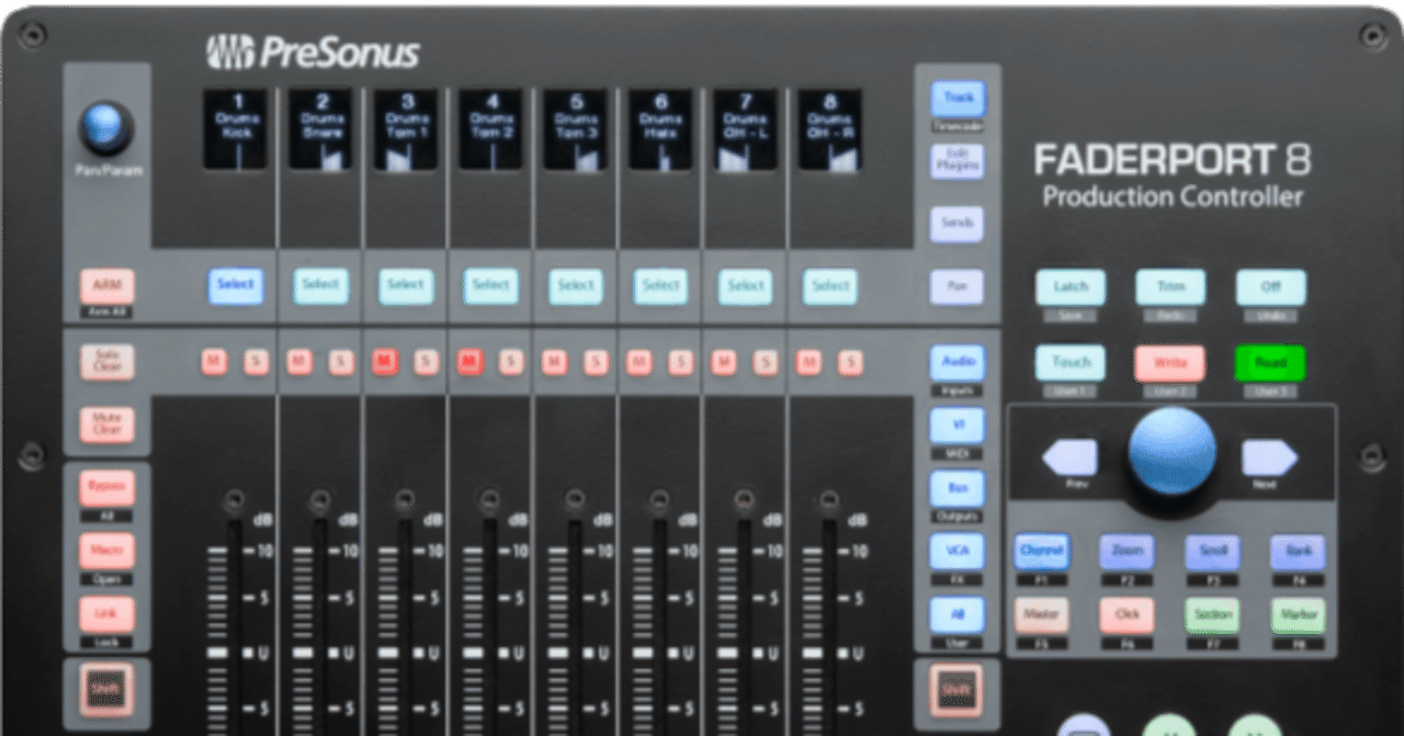 Presonus/faderport8/MIDIフィジカルコントローラー（PreSonus