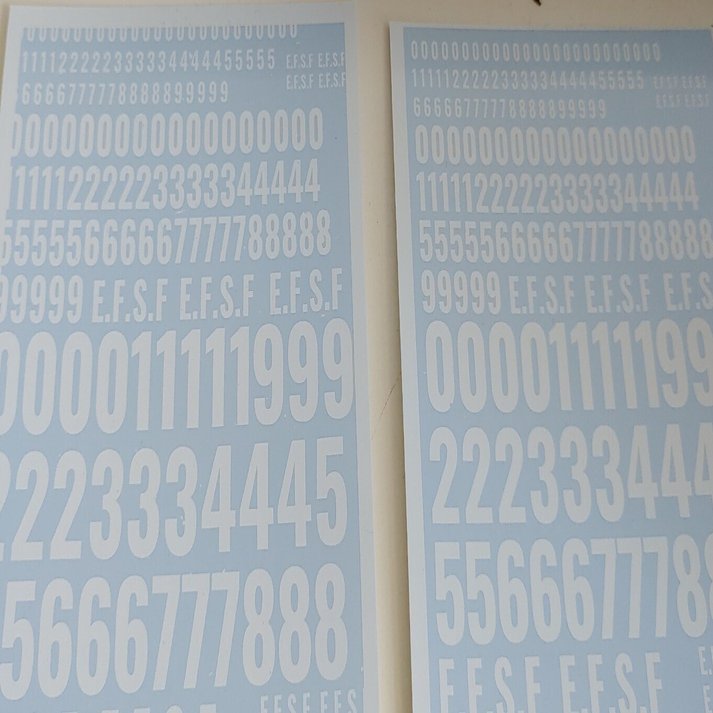 自作デカールセット_コメントページ How to make your own Gunpla water transfer decals at a convenience