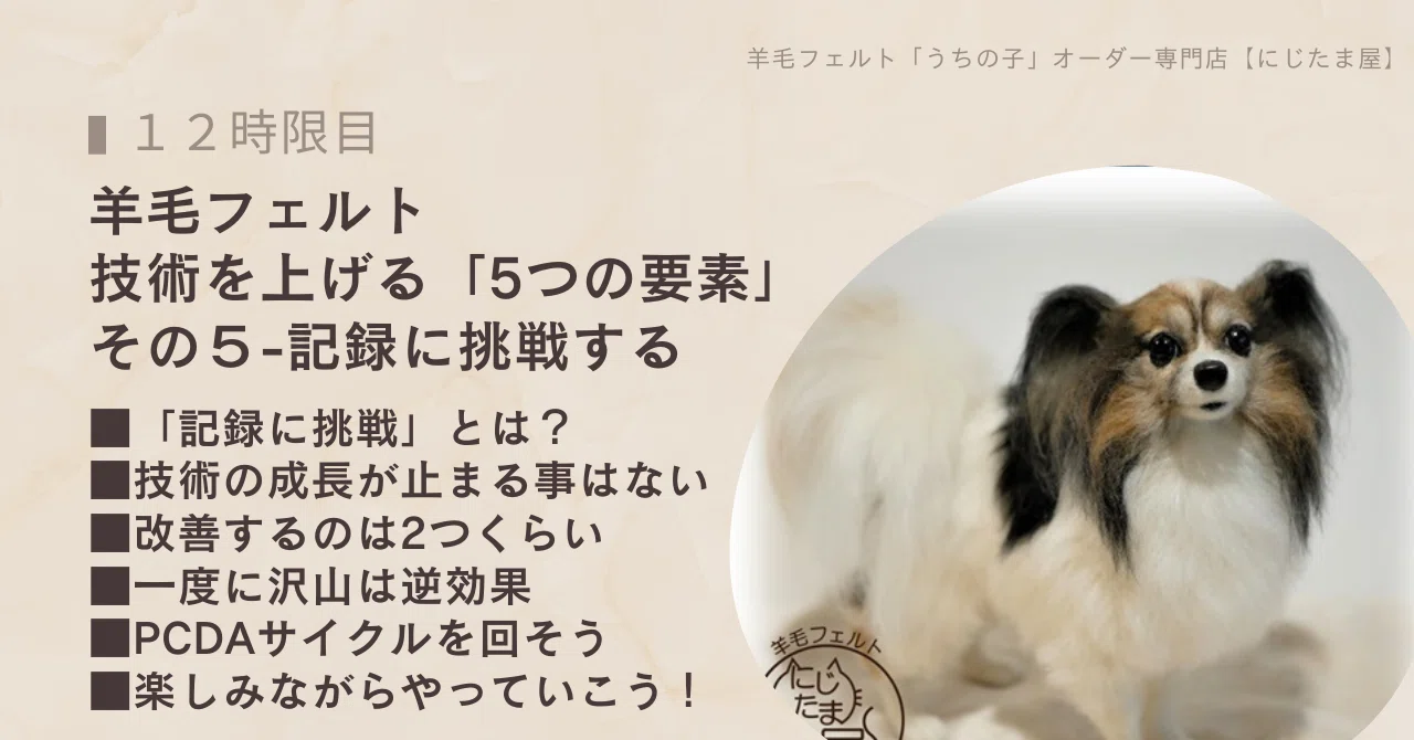羊毛フェルト上達講座: 劇的に技術を上げる「5つの要素」その5-記録に