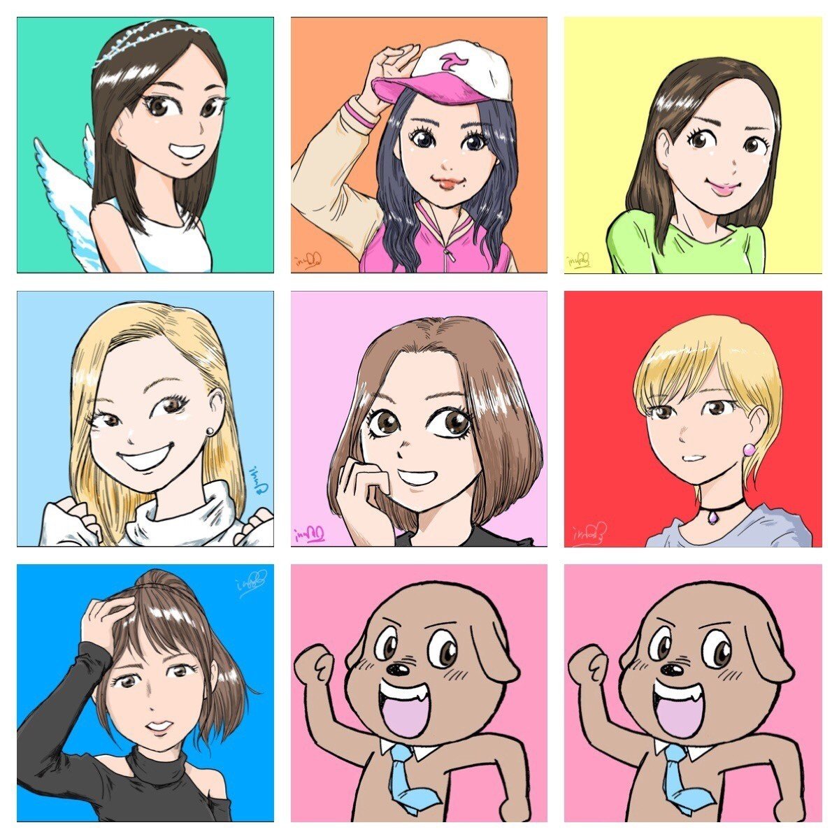 イラスト Twice似顔絵進捗 いぬパパ Note イラスト Twice似顔絵進捗 いぬパパ Note