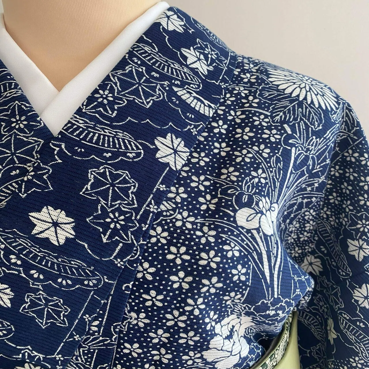 無形文化財長板藍染ゆかた｜夢吉きもの