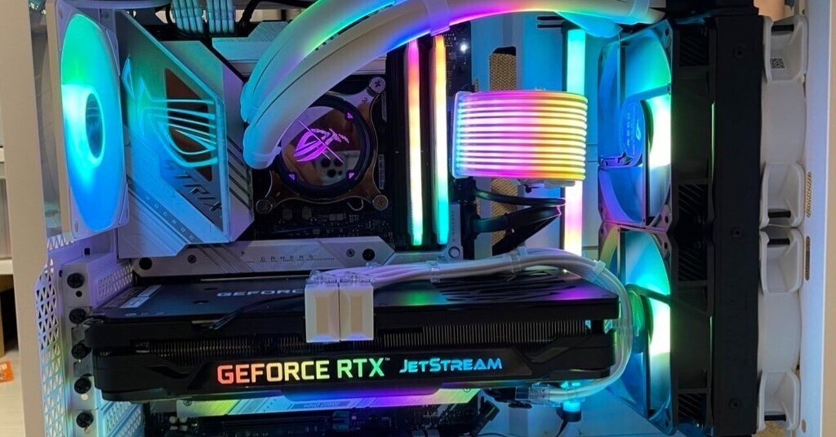 ROG STRIX RTX 3070 Ti + Lian-li RGBケーブル（自作PC久々に