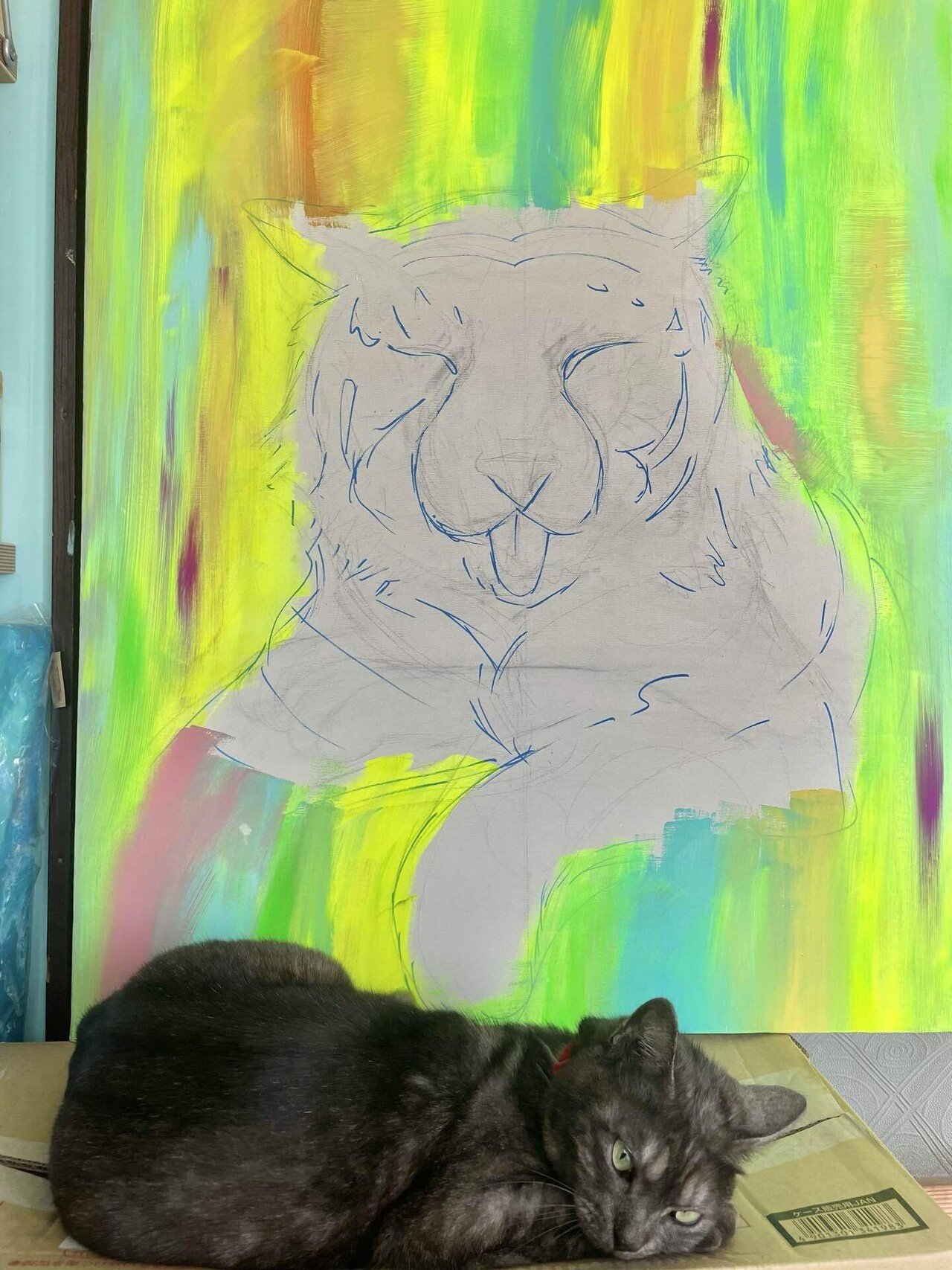 大きな挑戦の絵に湧いてきた言葉と形｜チルワカ/サーフアーティスト