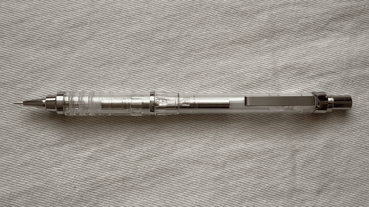 使い切ってる＋シャー芯で黒くなった無印のボールペン 使い切ってる＋