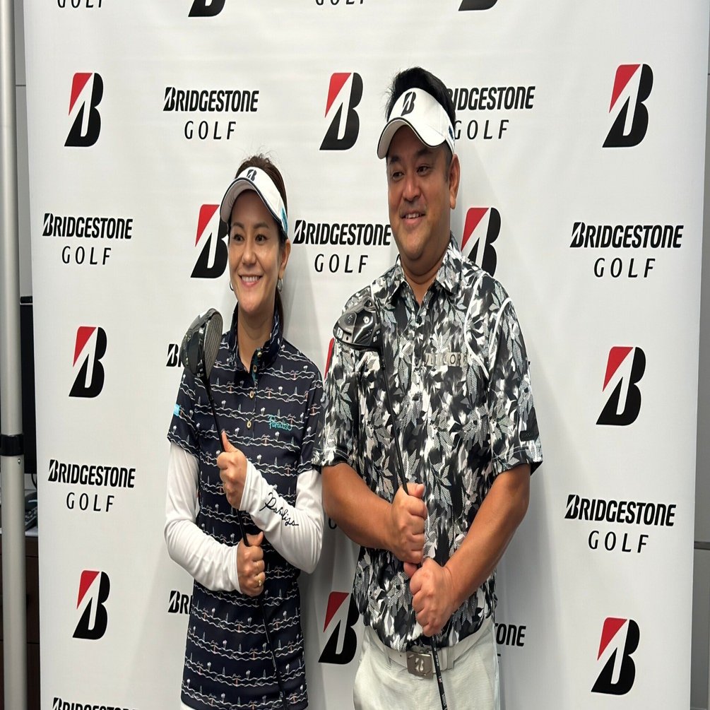 宮里藍さん、聖さん達にガン見されてブリヂストンの新製品を試す