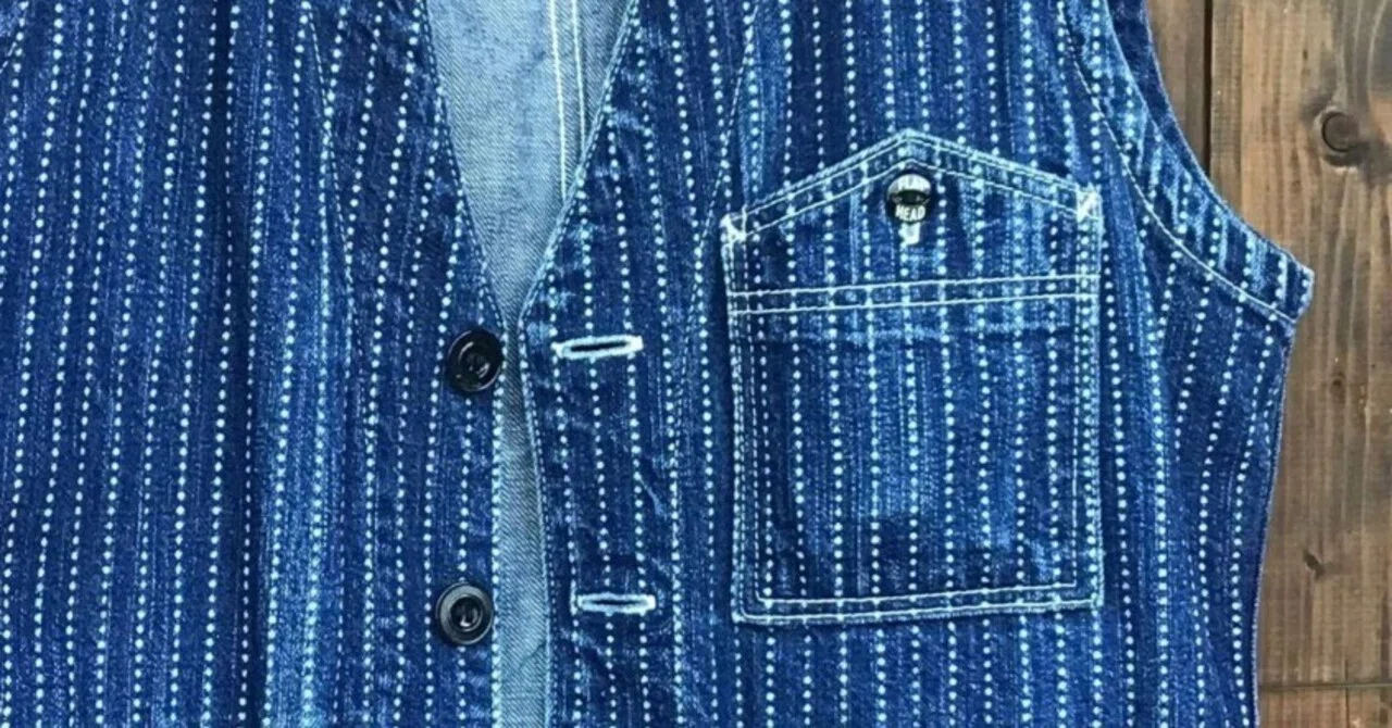 FLATHEAD ウォバッシュストライプデニムベスト The Flat Head（フラッドヘッド） The Flat Head（フラットヘッド