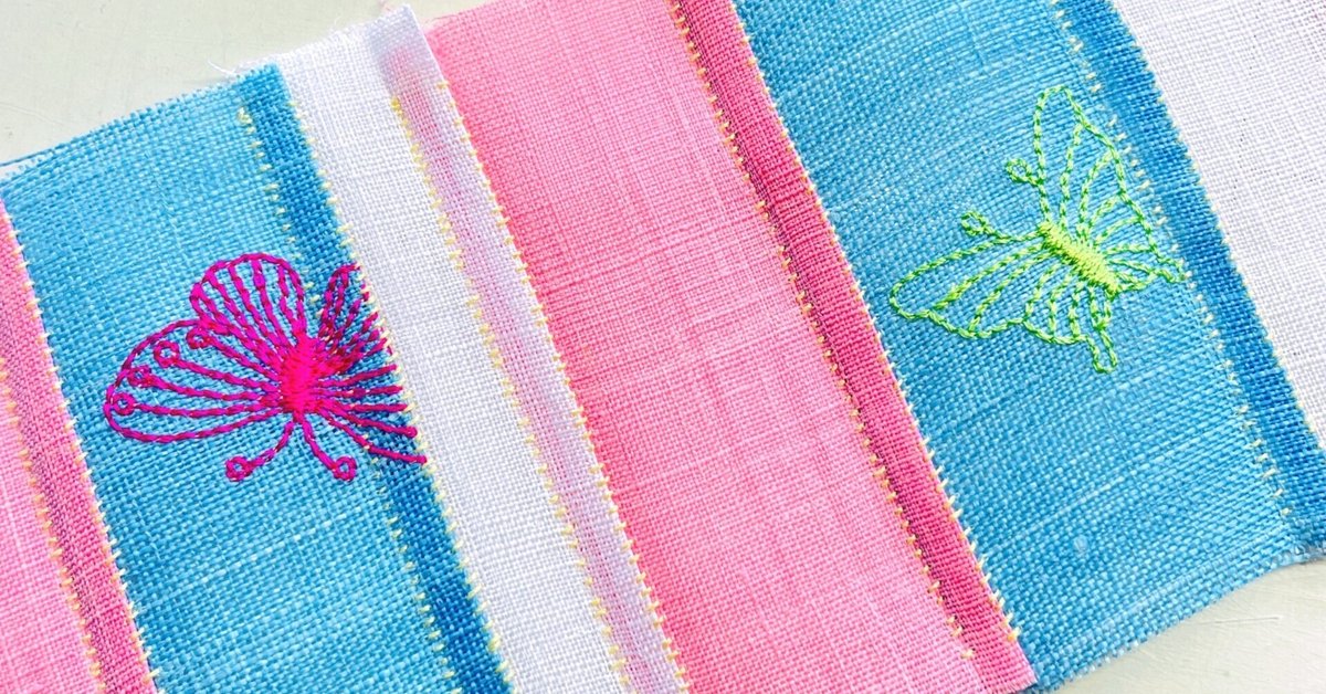 ポジャギ制作過程】蝶の刺繍入りモシ｜pojagi*sono
