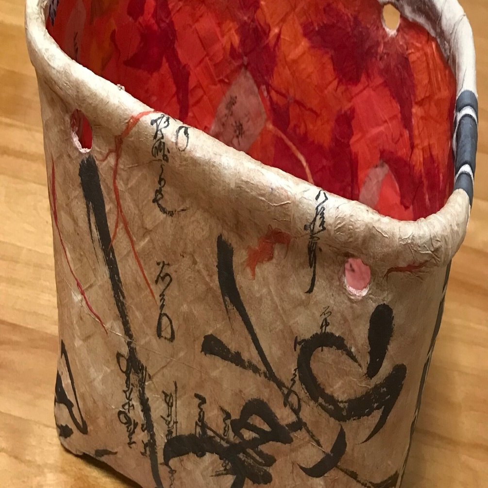 一閑張の籠バッグを作ってみよう その四｜fig（花福）