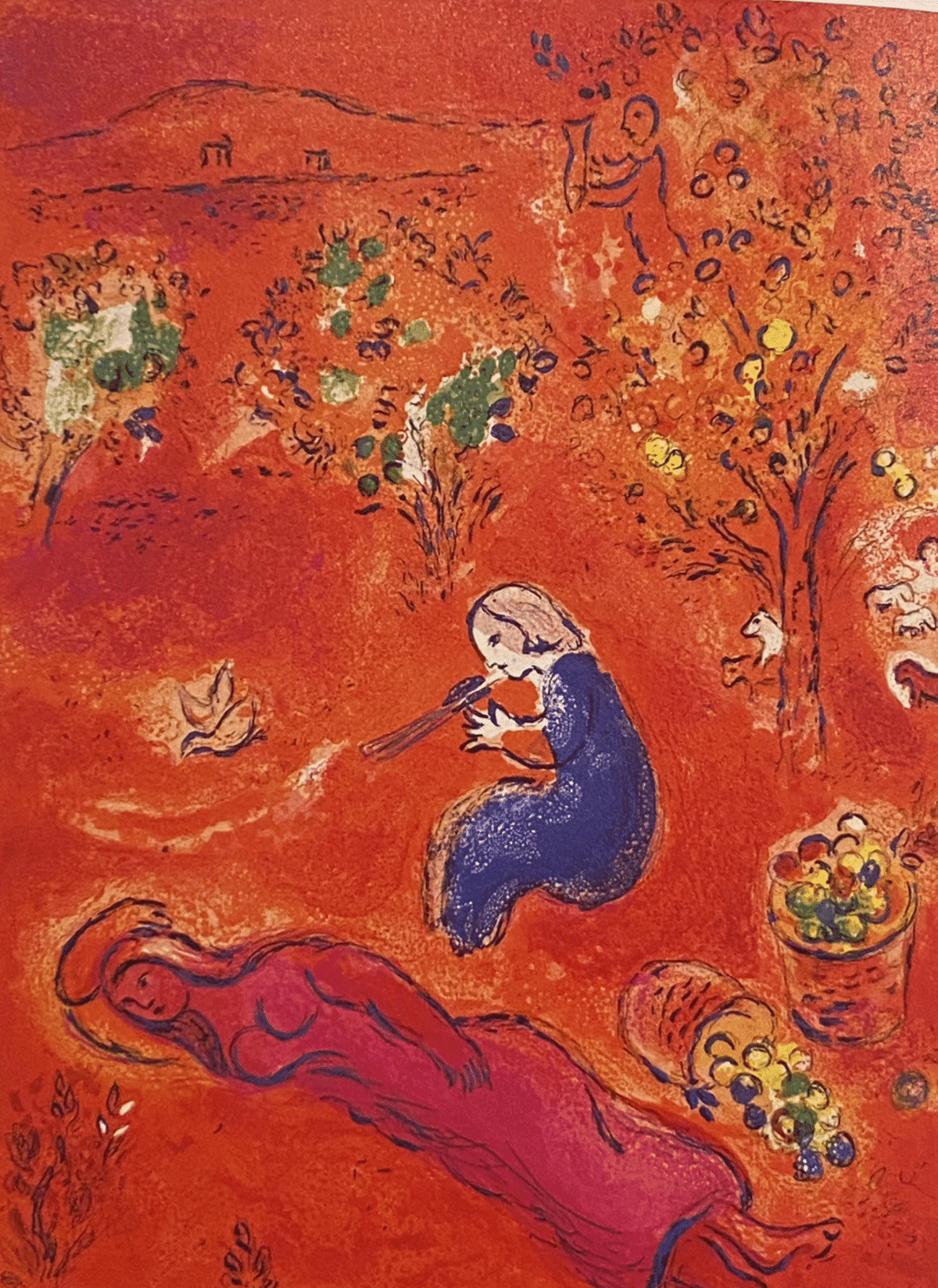 マルク・シャガール【MATERNITE BELLA ET IDA】 Marc Chagall with his wife Bella and his daughter Ida, 1917