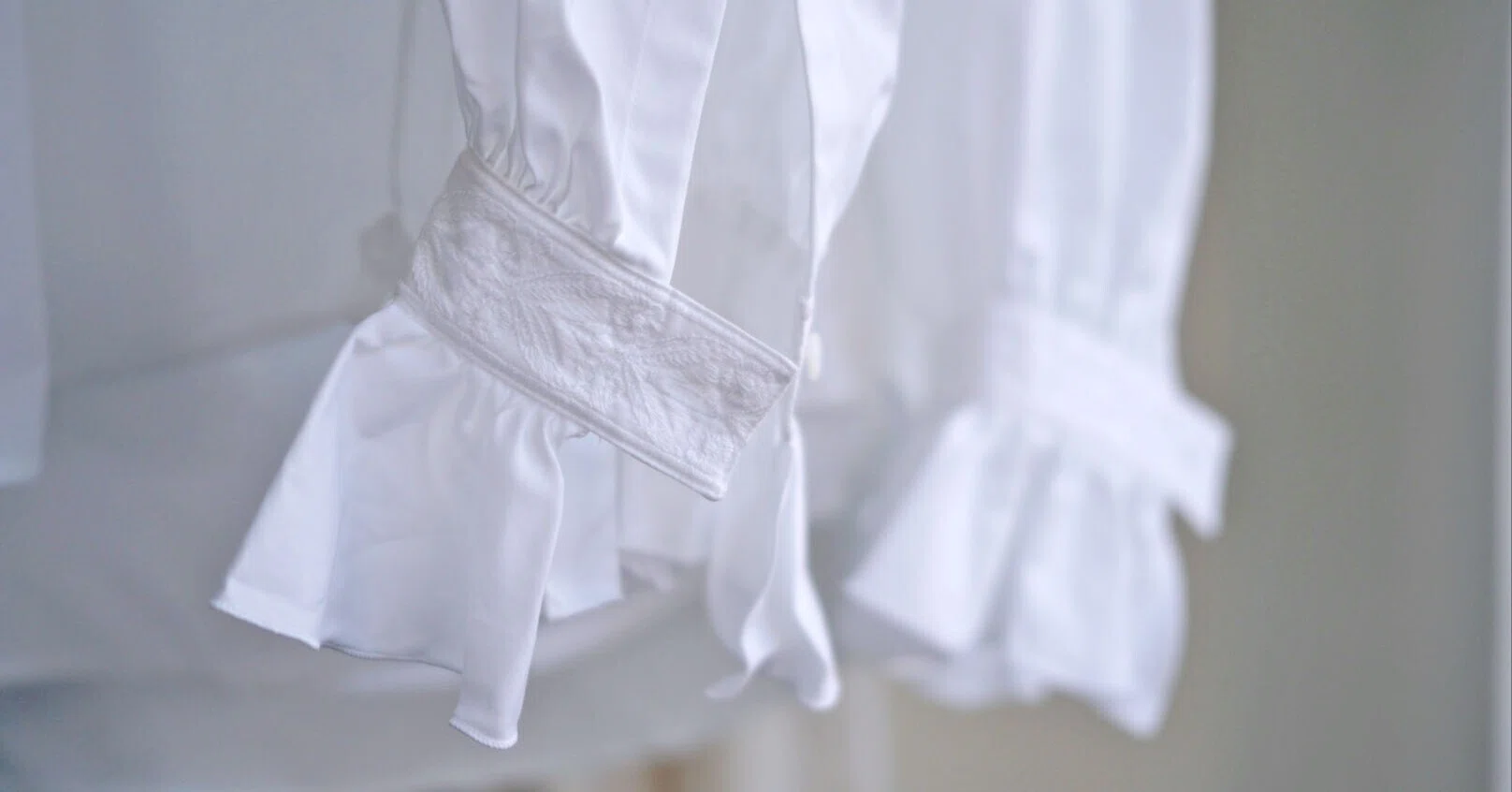 【BOURRIENNE PARIS/ブリエンヌ】PASTEL フリル ブラウス White Ruffle Shirt for women | Bourrienne Paris X