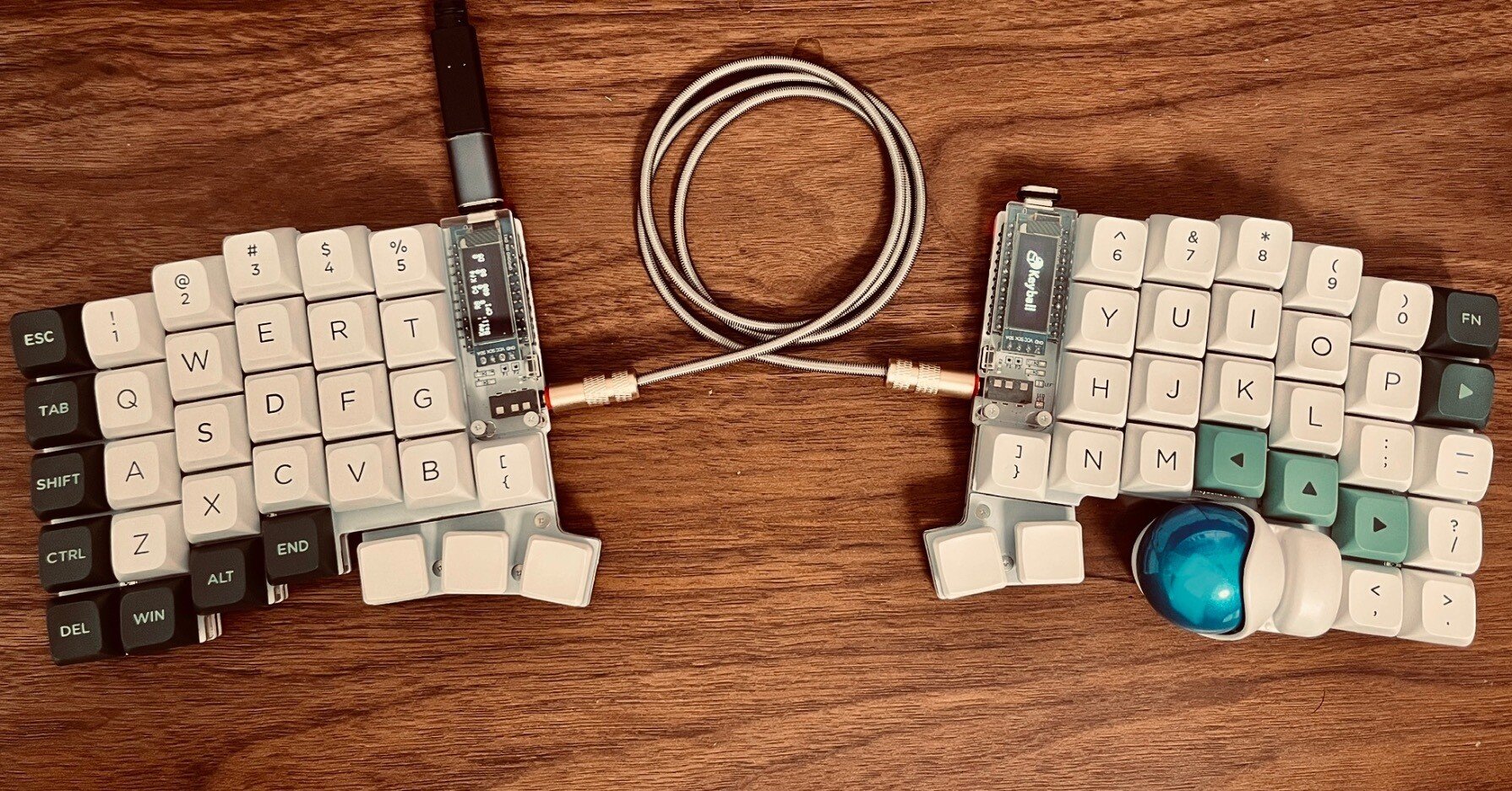 セット内容keyball61(USB Type-C接続)