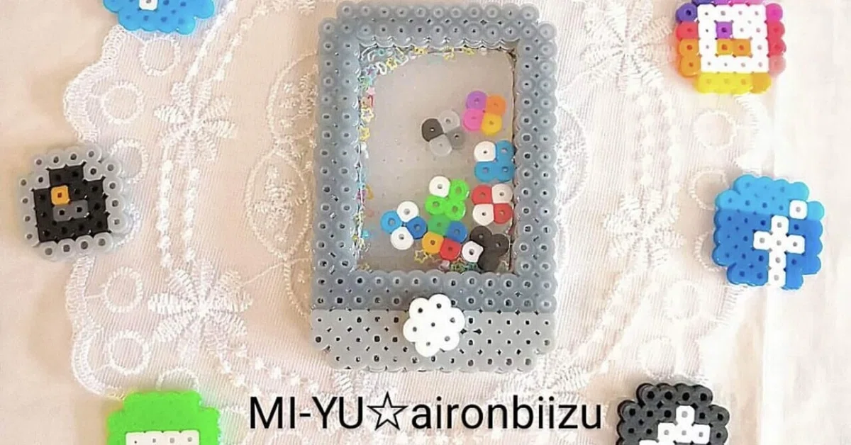 アイロンビーズ図案 動くアイコンのシャカシャカスマートホン｜MI-YU☆aironbiizu