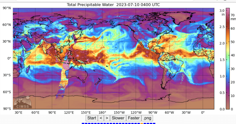  日本の梅雨前線に対する南極某国基地辺りからの強力な電磁波照射　2023年7月10日