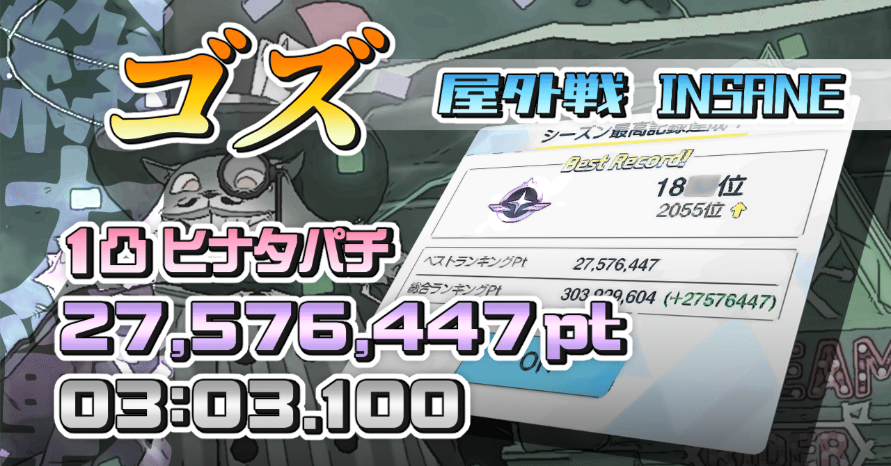 総力戦 シーズン56 ゴズ 屋外戦 総括|無名の司祭 Z 総力戦 シーズン56 ゴズ 屋外戦 総括|無名の司祭 Z