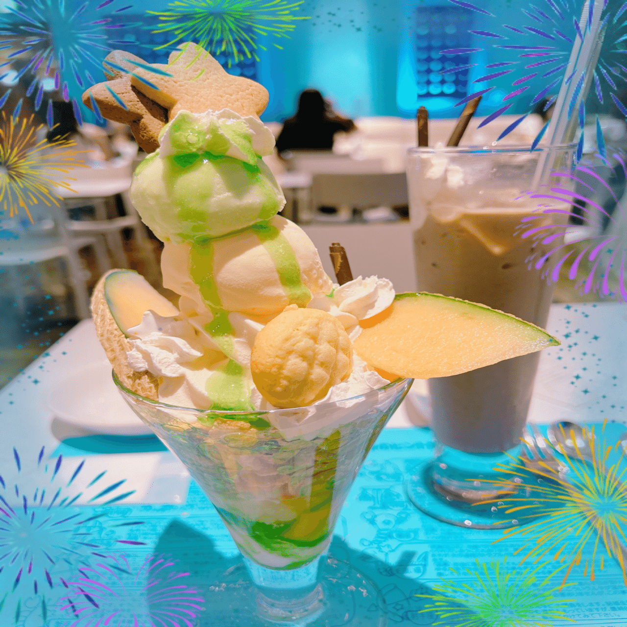 ミルキーウェイのメロンちゃんスペシャルパフェ🍈｜💙Blue Leopard🐆