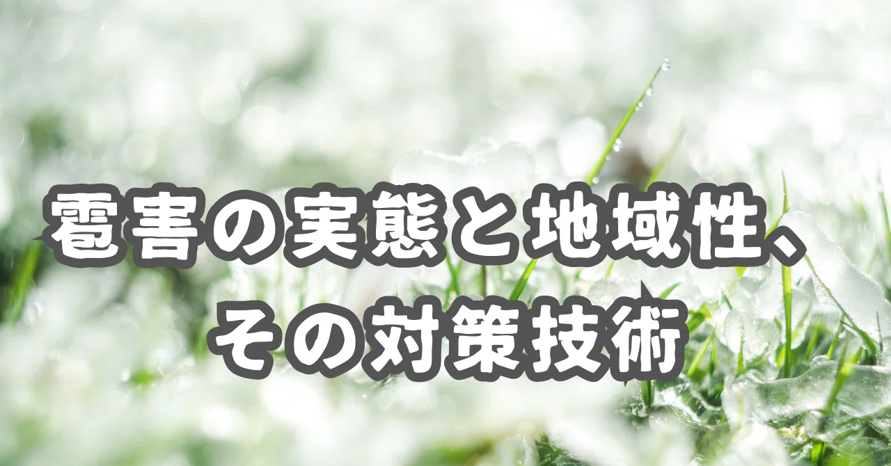 雹害の実態と地域性、その対策技術｜言の葉を綴じる杜
