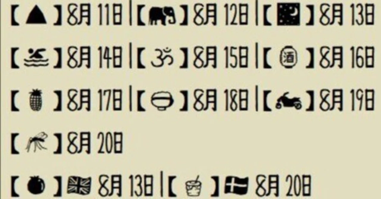 ㋇㏪～㏳】記念日に関連する絵文字｜Qvarie