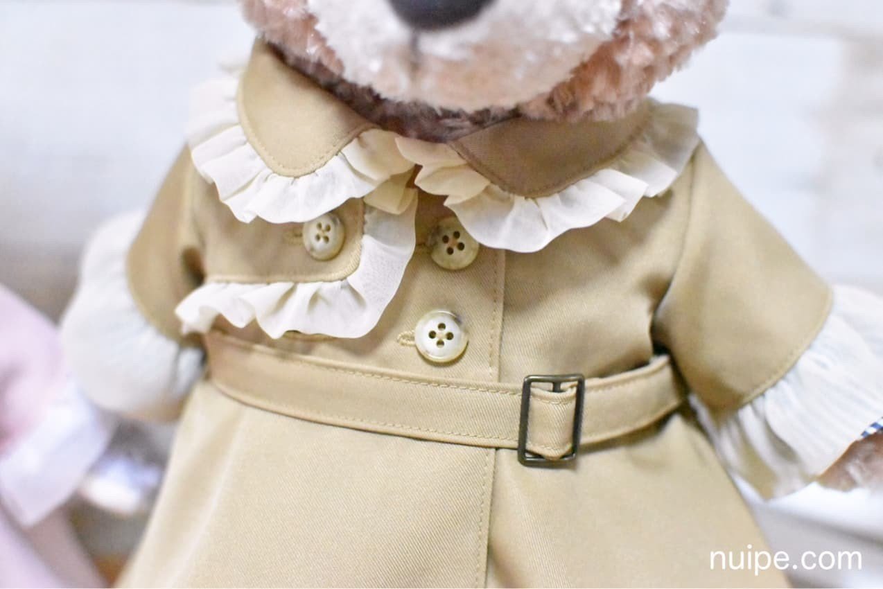 シェリーメイの服】トレンチコートの型紙｜ぬいぺ｜ぬい服の先生