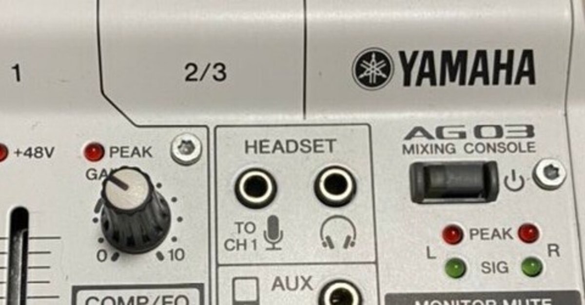 Yamaha AG03 ミキシングコンソール USB接続 YAMAHA AG08 W